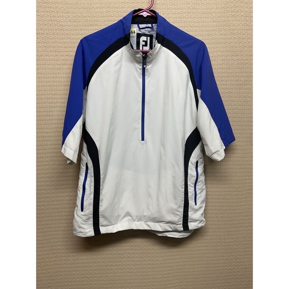 Footjoy Men's Size Medium 1/4 Zip Pullover Short Sleeve Windbreaker Golf Jacket